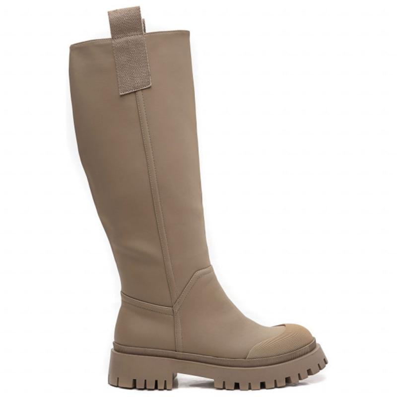 Ejla Støvle 8550 Apricot - Lange Chunky Støvler på Udsalg