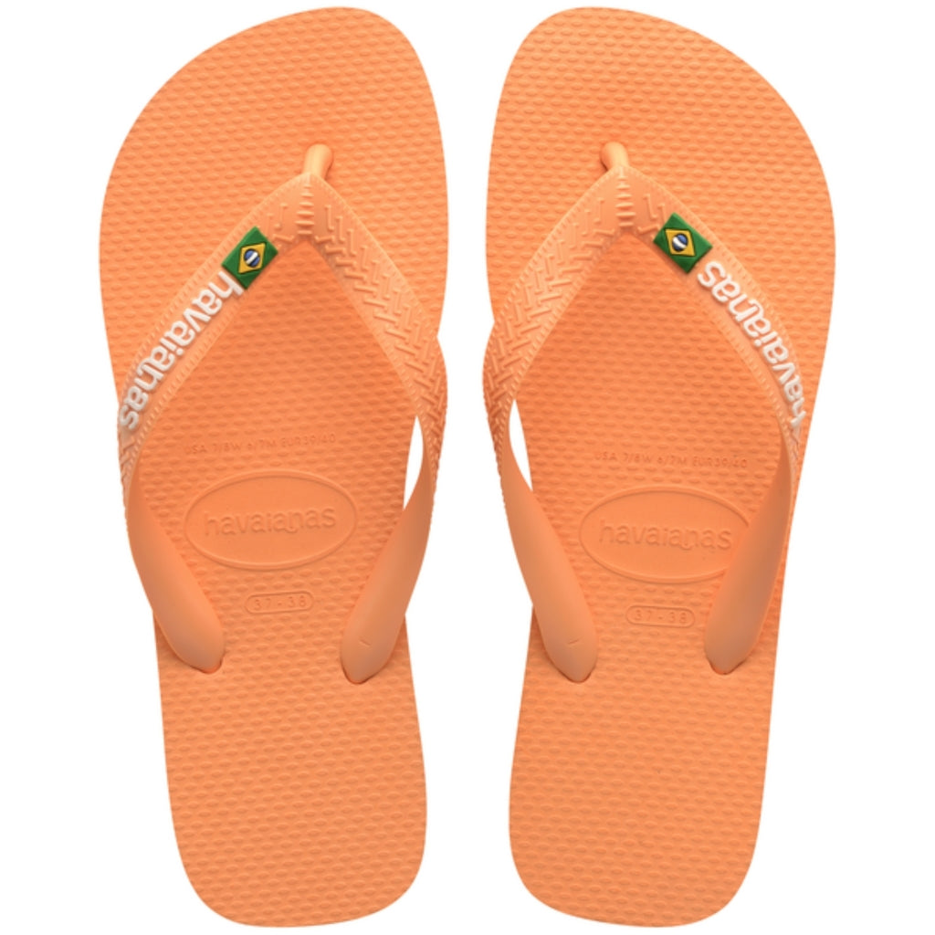 Havaianas Unisex Slippers med Brazil Logo - Peach