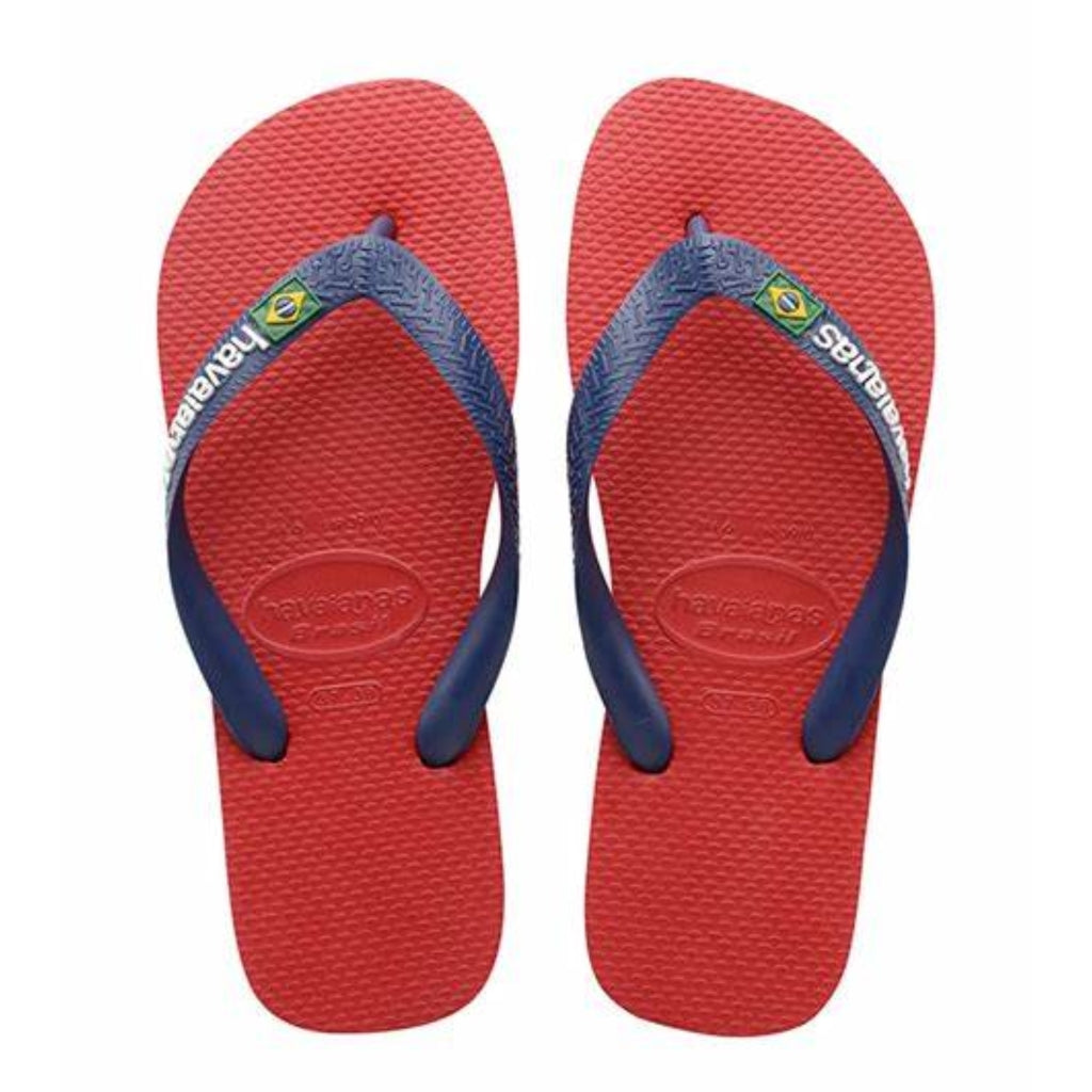Havaianas Unisex Slippers med Brazil Logo - Ruby Red