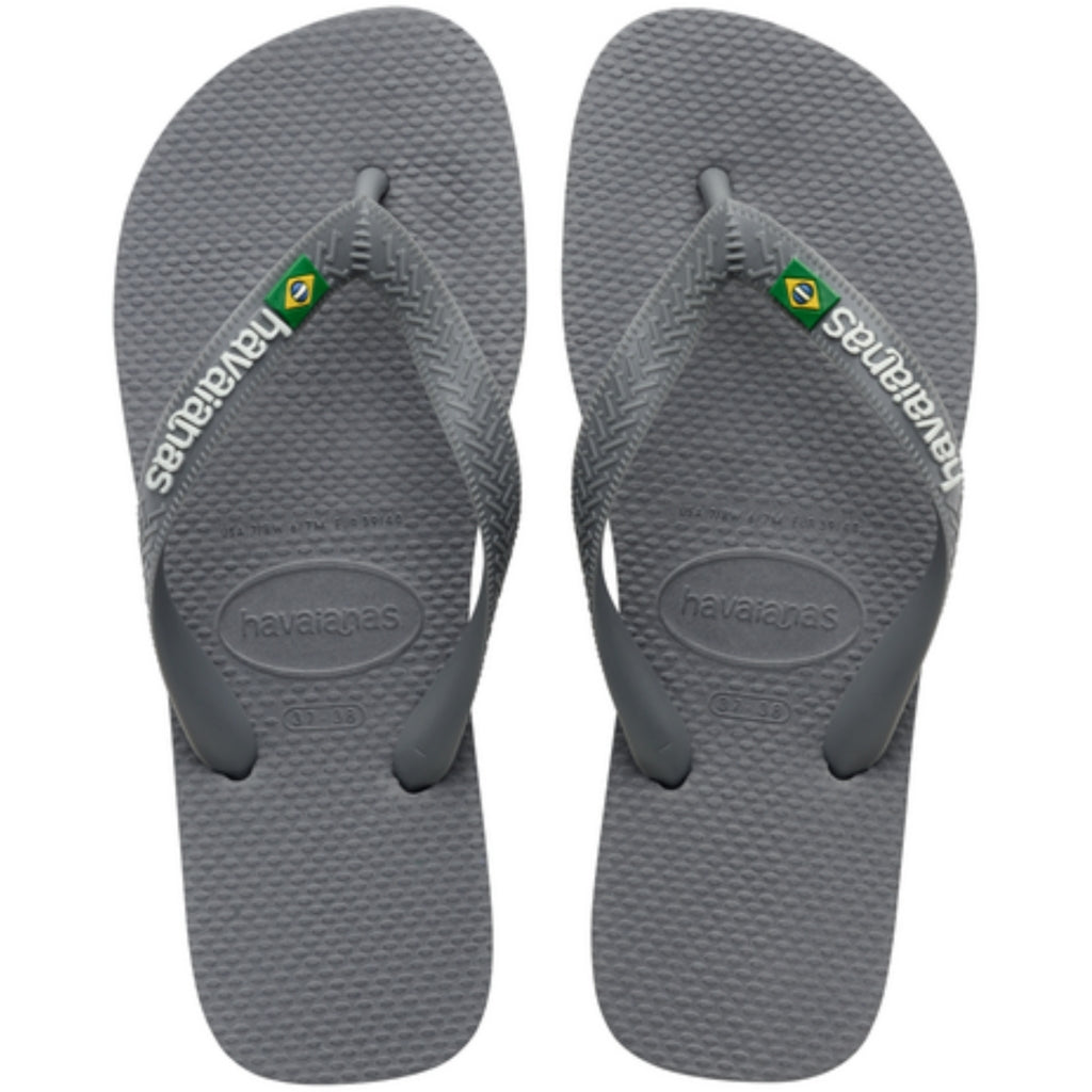 Havaianas Unisex Slippers med Brasilien Logo - Steel Grey