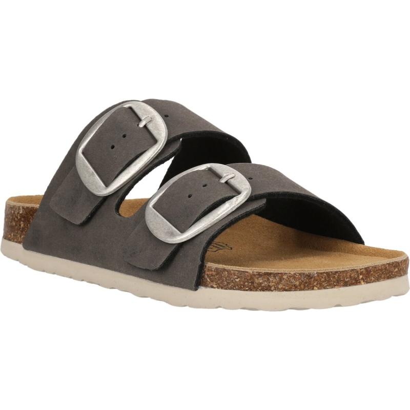 Bundao Kork Sandal til Dame, Granitgrå - Fantastisk Tilbud!
