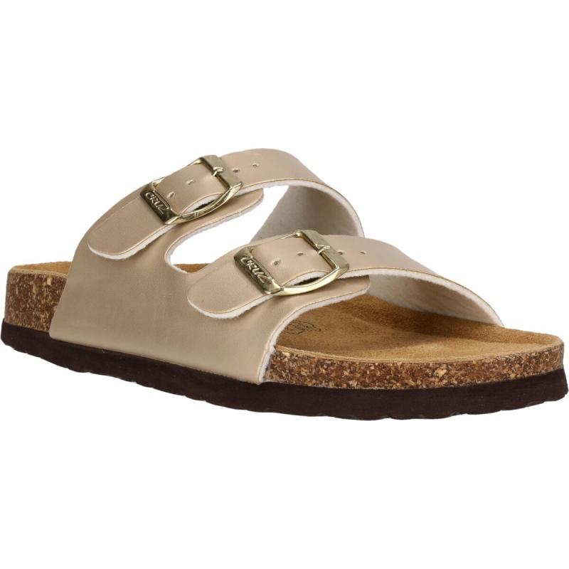 Wincy Kork Sandal til Dame, Guld - Fantastisk Tilbud!
