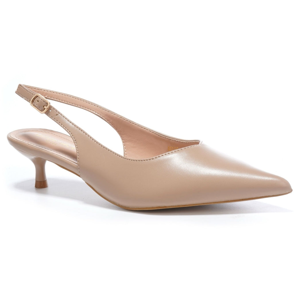 Abigail Dame Stiletter Med Slingback M105   Apricot fra Shoes