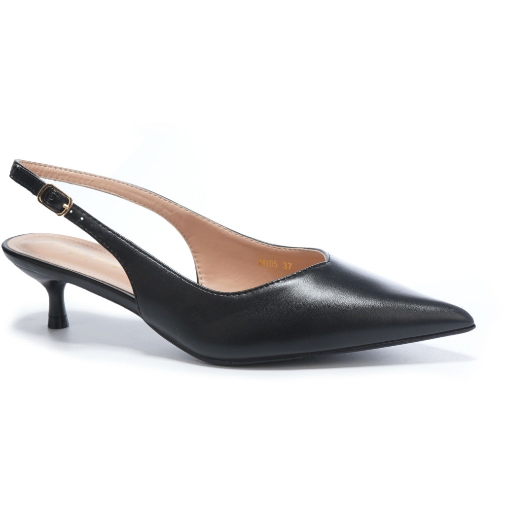 Abigail Dame Stiletter Med Slingback M105   Black fra Shoes