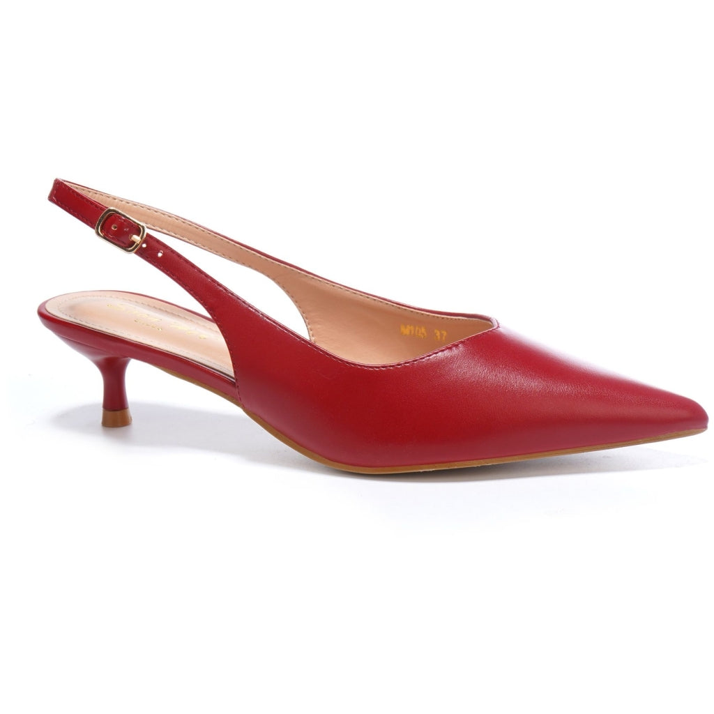 Abigail Dame Stiletter Med Slingback M105   Wine fra Shoes