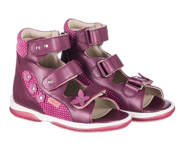 Agnes, Pigesandal, Dark Pink   Sandaler Med Ekstra Støtte fra Memo