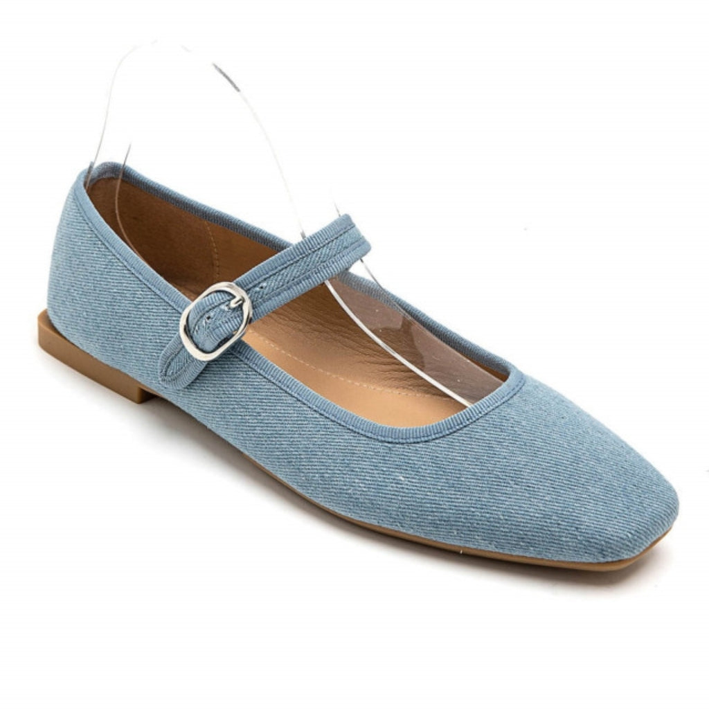 Adina Dame Ballerinaer 1772   Jeans fra Shoes