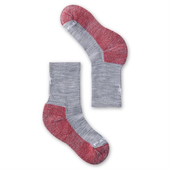 Kids Hike Light Cushion Crew Socks, Light Grey fra Smartwool