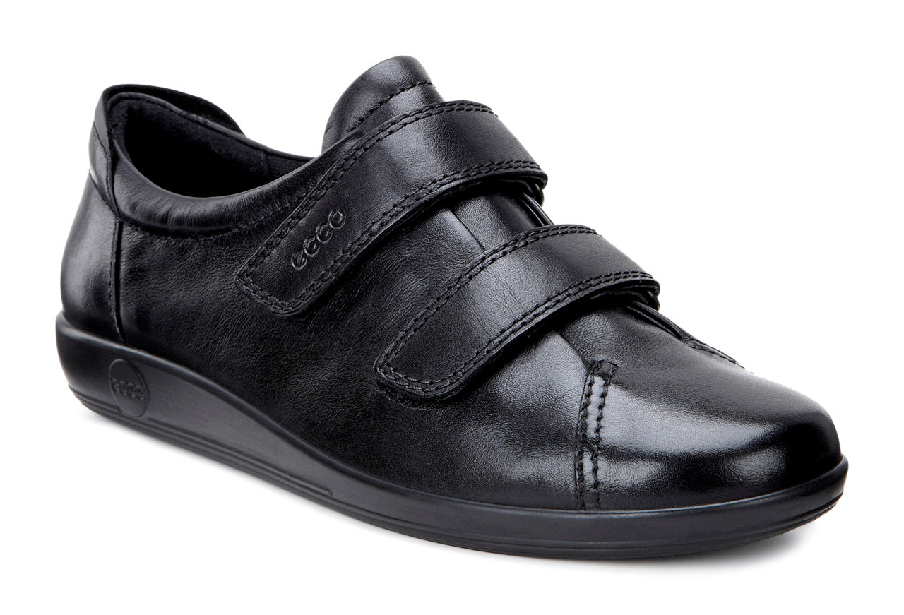 Ecco Soft 2.0 M Velcro Sko - Klassisk Sort Design