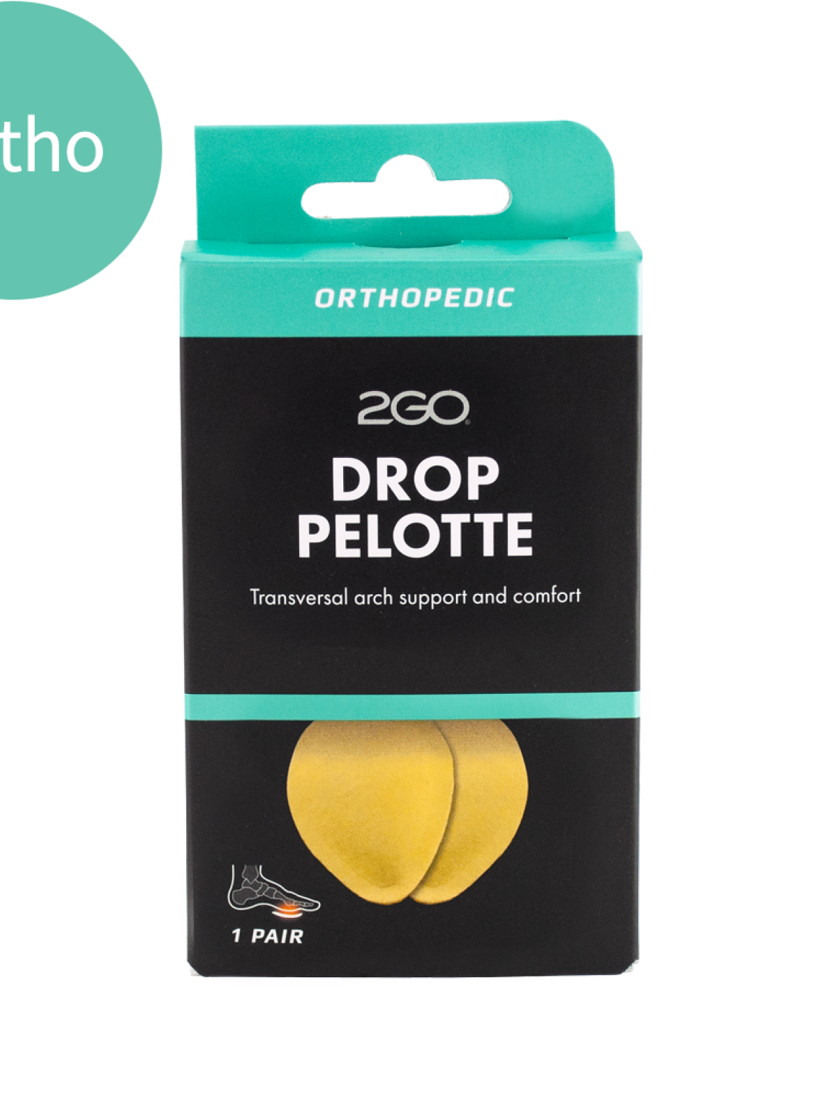 Drop Pelotte til nedsunken forfod fra 2GO - Plejemidler
