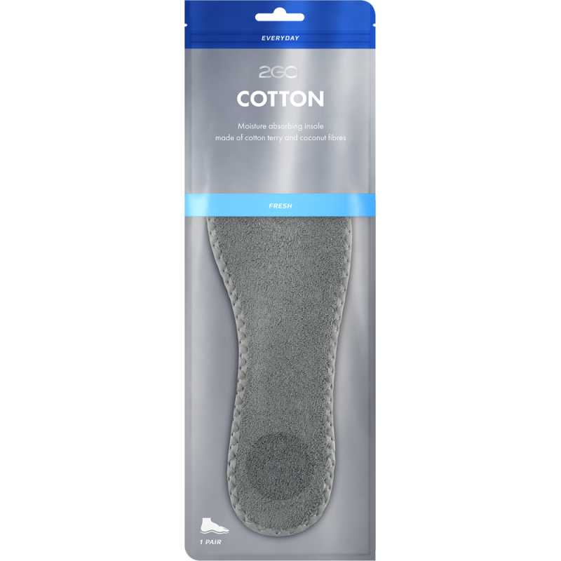 2go Cotton Indlægssål til varme fødder - Effektiv svedabsorption