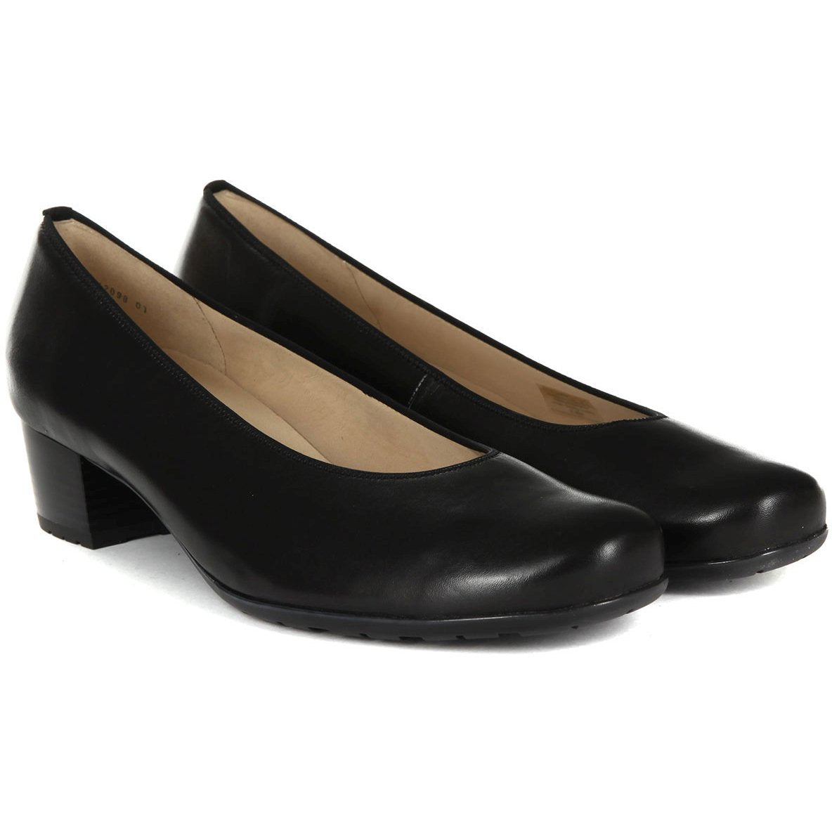 Klassiske pumps i sort fra Ara - bred model 12-42098-01