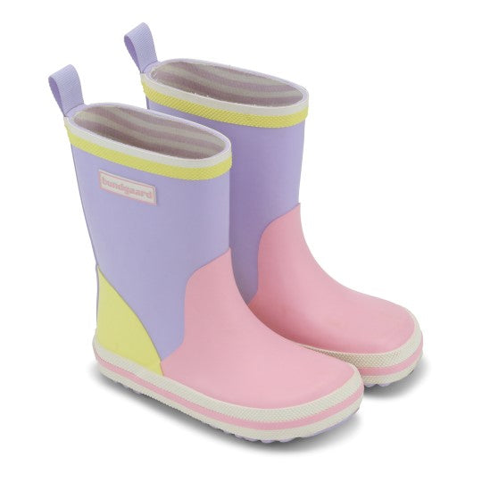 Charly Høj Gummistøvle i Lilac Multi Print fra Bundgaard