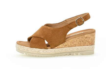 Gabor Sandal med Kilehæl i Camel - Komfortabel Design