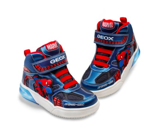 Geox Marvel Spiderman Basketstøvler med Lys til Børn
