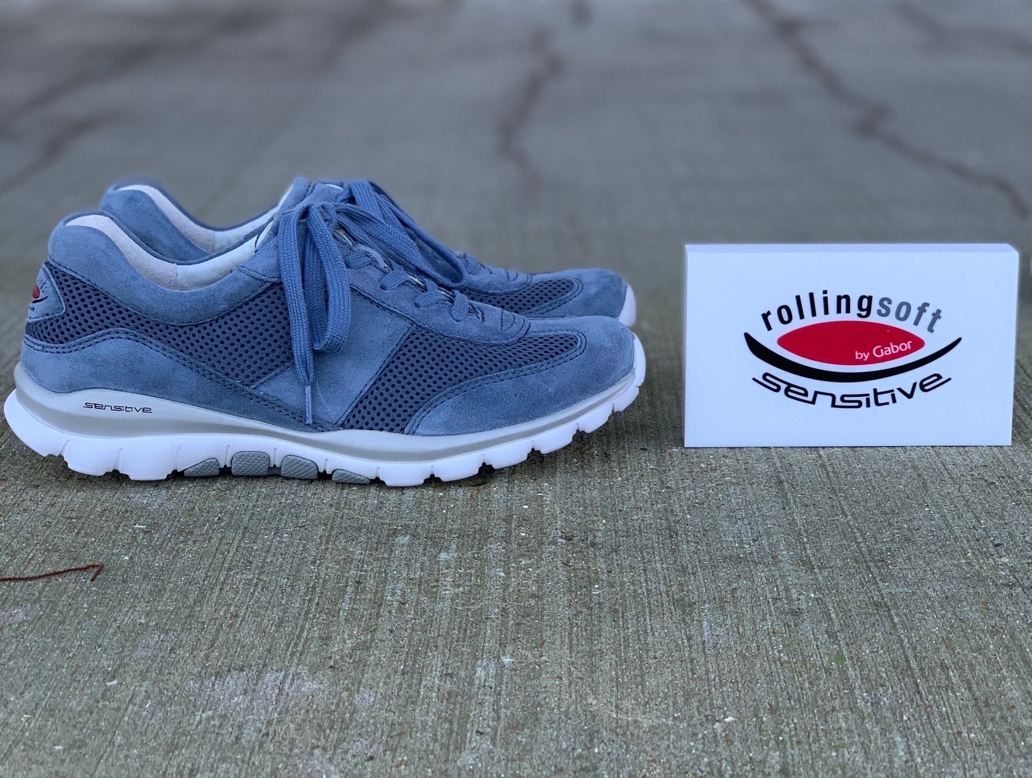 Gabor Rollingsoft Sneakers med fleksibel sål - Blå