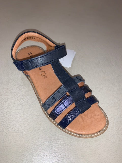 Blå Pige Sandal med justerbare velcrobånd fra Bundgaard