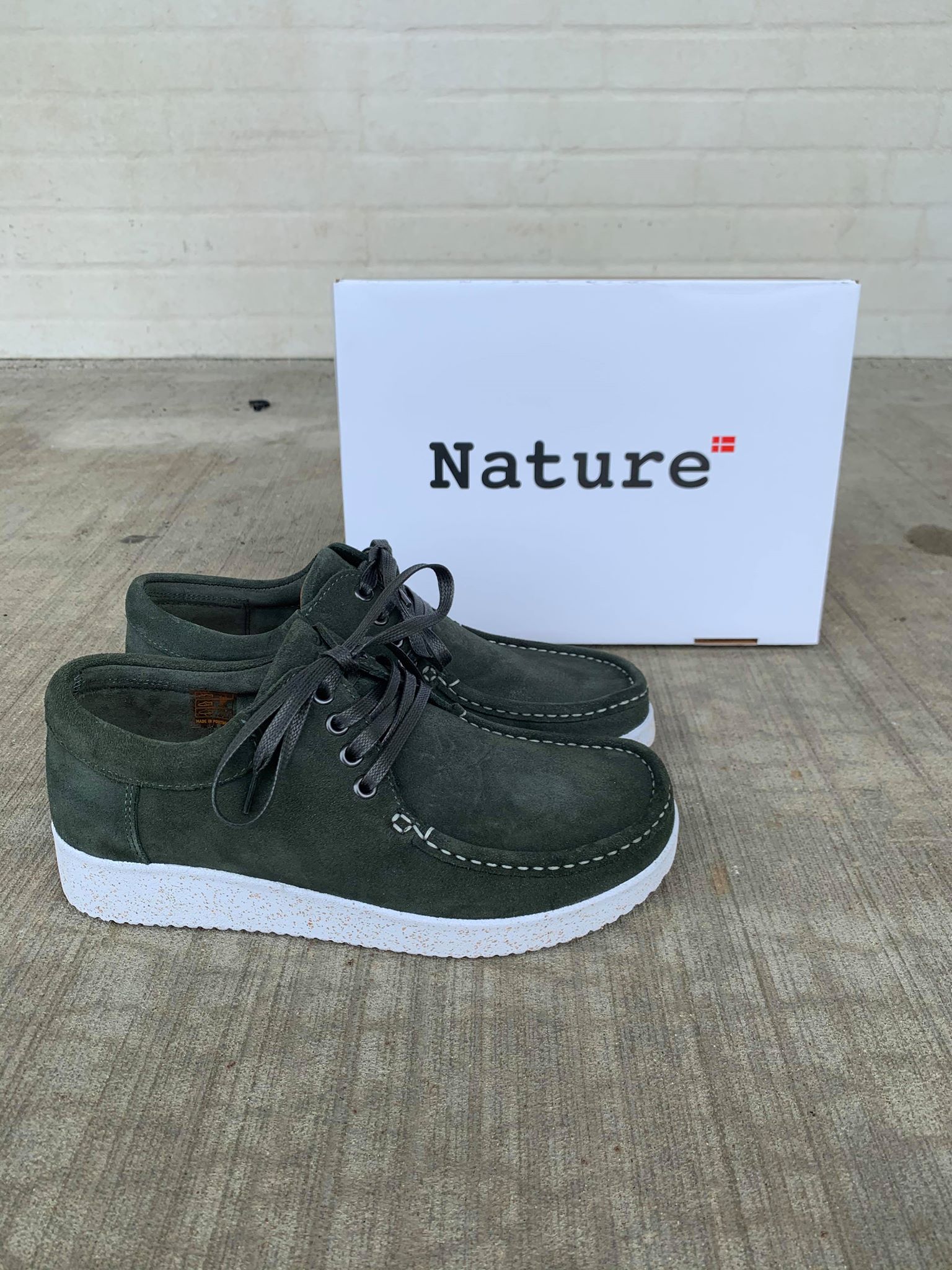 , Anna Med Gummisål   Bottle Green   37 fra Nature Footwear